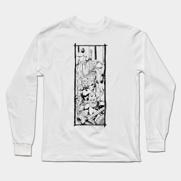 Adventuring Goup (Transparent) Long Sleeve T-Shirt by PenandForge